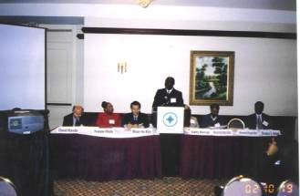 NGO Guide 2000 Executive Director, Mohammed Bougei Attah delivering his paper at the World Association of Non-Governmental Organizations (WANGO) Conference 2002 in Washington DC  USA